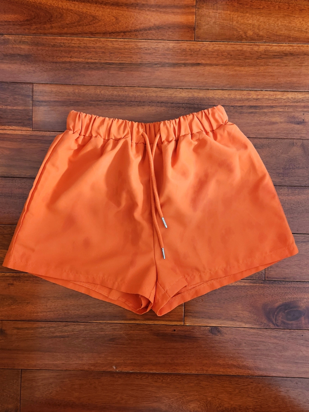 SHEIN Bright Orange Drawstring Athletic Shorts